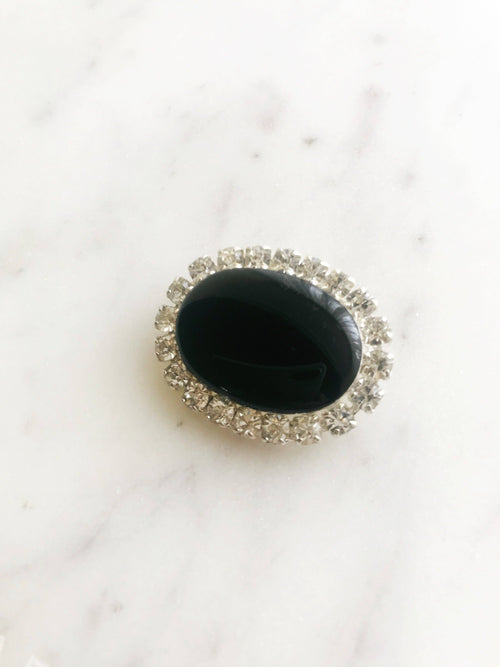 Bakelite Crystal Brooch