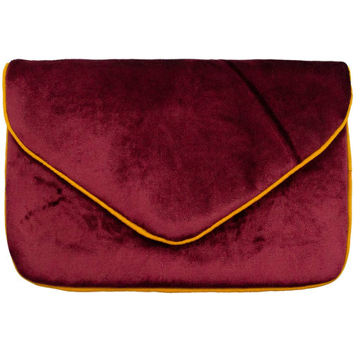 Burgundy Velvet Clutch