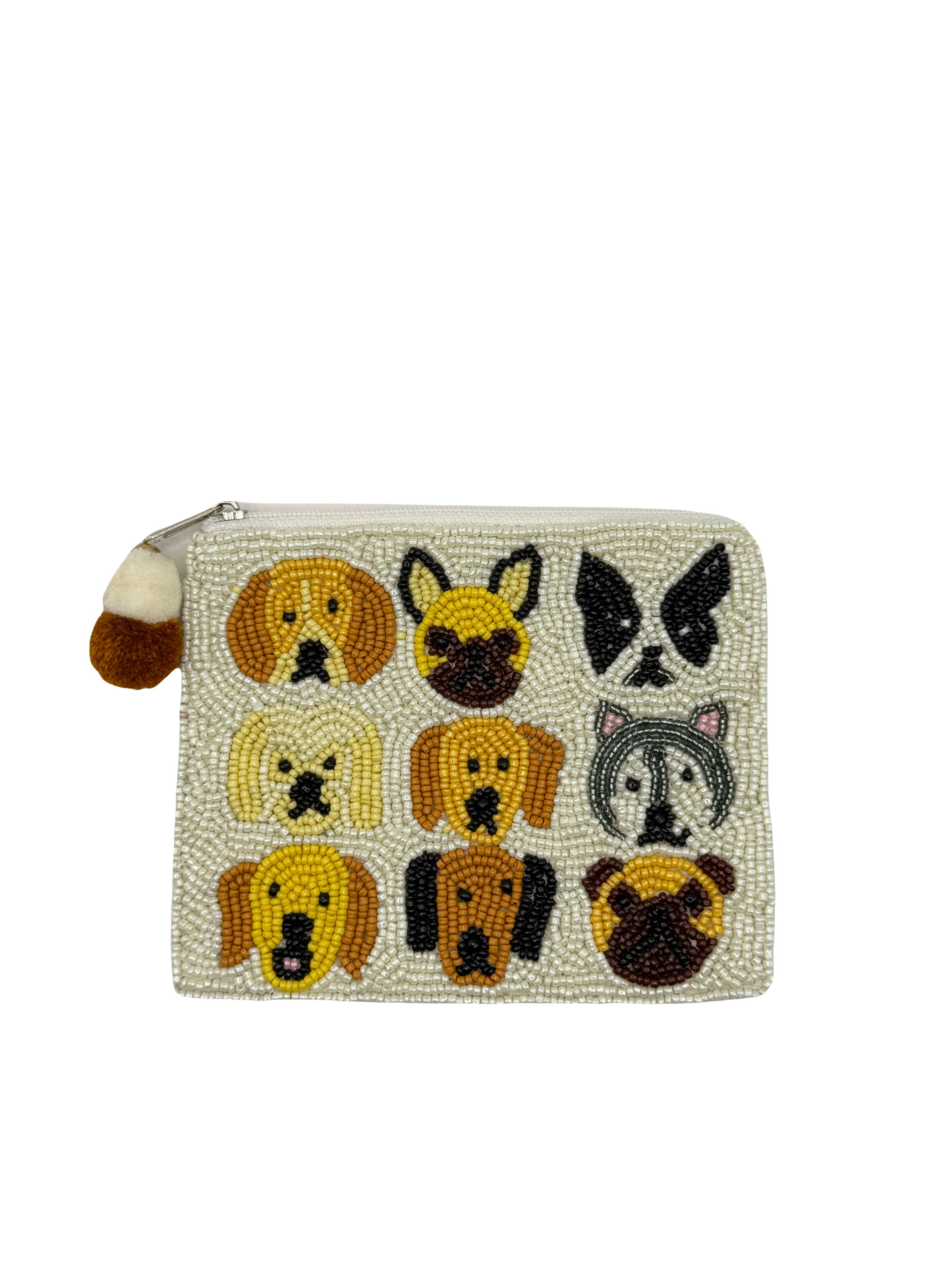 Beaded Dog Coin Pouch - Hand Made
