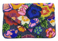Multi-Color Spring Florals Velvet Beaded Clutch